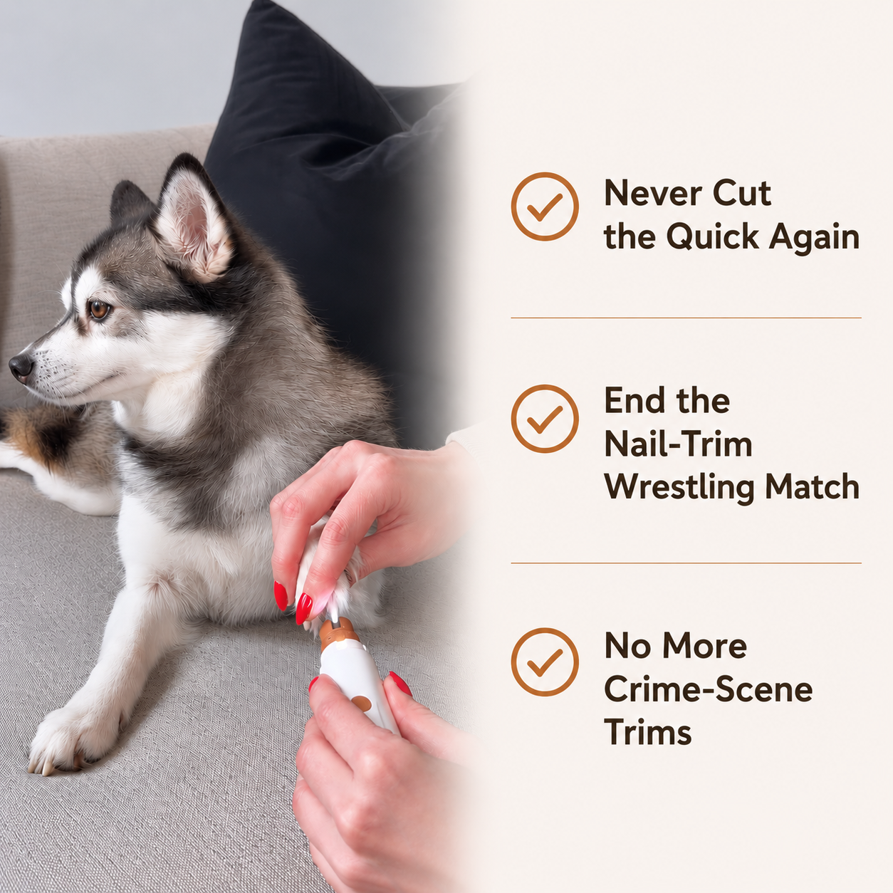 For Calmer, Stress-Free Trims At Home - TrimBuddy - Pet Nail Grinder